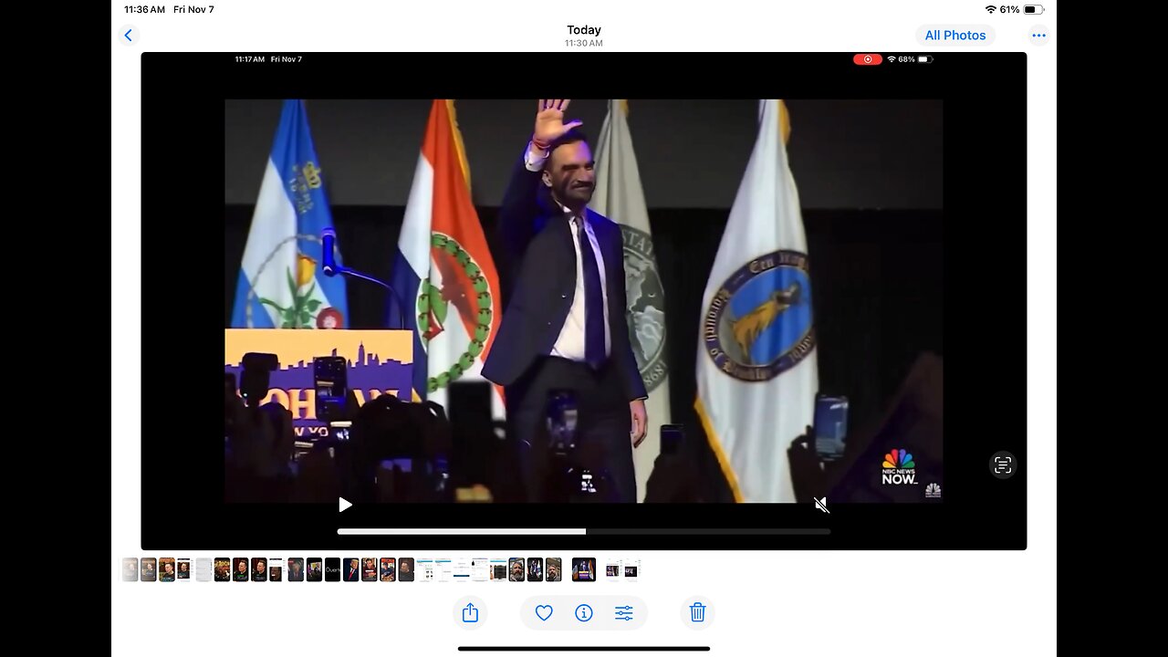 OMG. Mamdani doing MULTIPLE Nazi salutes I'm sure the media will be all over this!