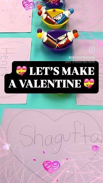 💖💛❤️💙💜 LET’S MAKE A VALENTINE Valentines Day Art Project