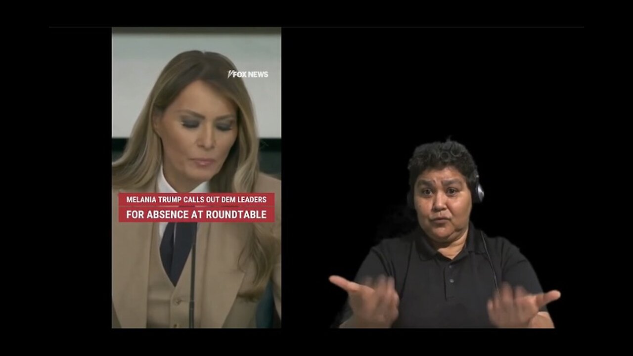 ASL interpreted - Melania called out all Democrats to work together