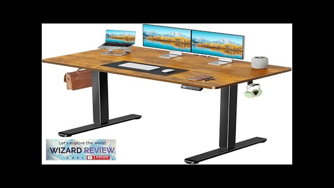 Marsail Electric Standing Desk with One-Piece Desktop48 x 30 inch Height Adjustable Review