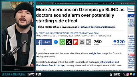 People On Ozempic GO BLIND Claims SHOCKING Report, Doctors WORRIED About INSANE Possible Side Effect