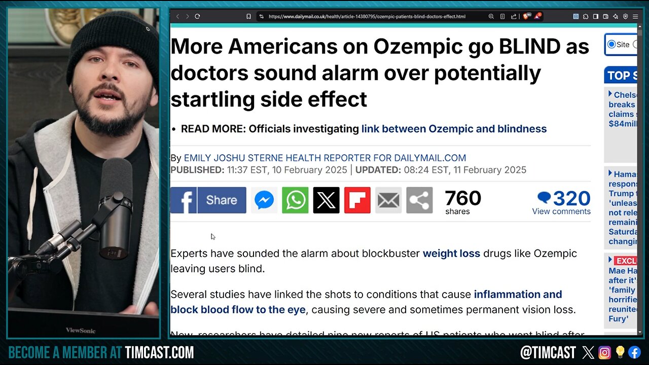 People On Ozempic GO BLIND Claims SHOCKING Report, Doctors WORRIED About INSANE Possible Side Effect