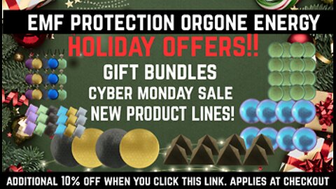 EMF protection Holiday Bundles Sale! Gifts and Wearables for you and your pets, food preservation, healthy plants and much more!