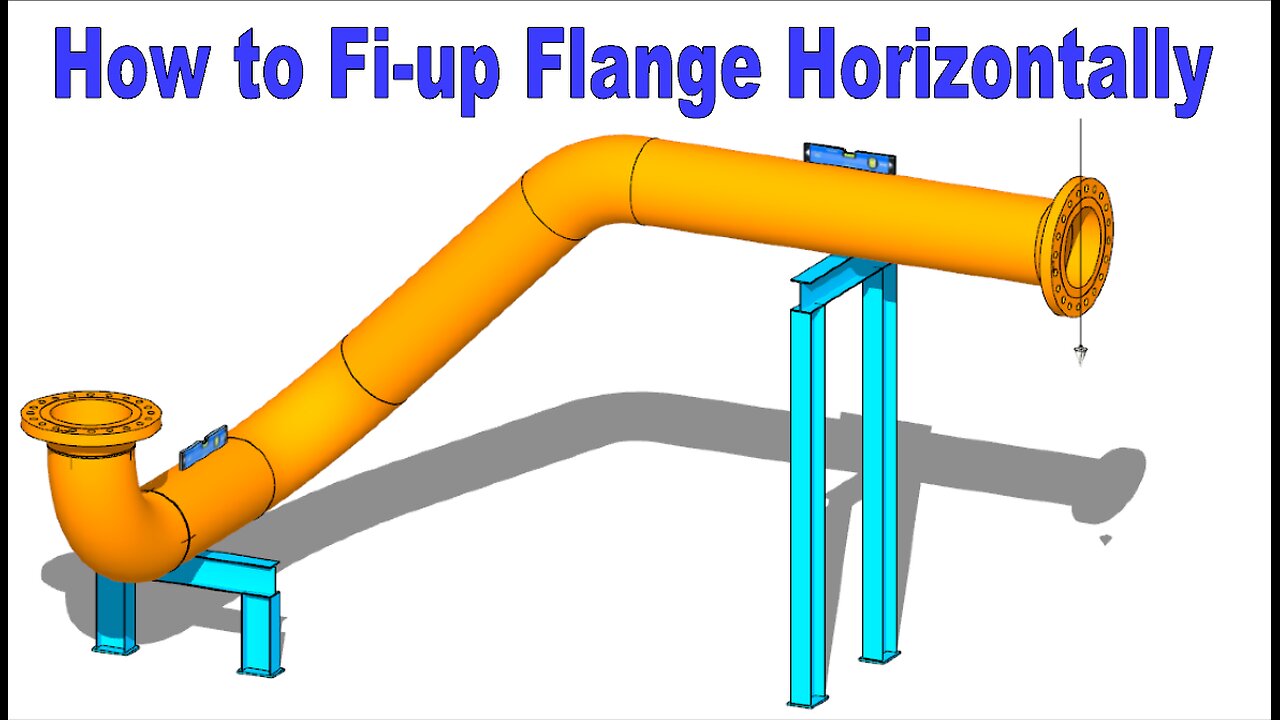 How to fit-up a flange horizontally on an existing Pipe spool.