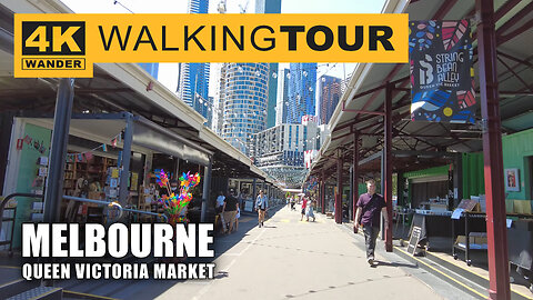 Queen Victoria Market Walking Tour in Melbourne, Australia (4K 60fps)