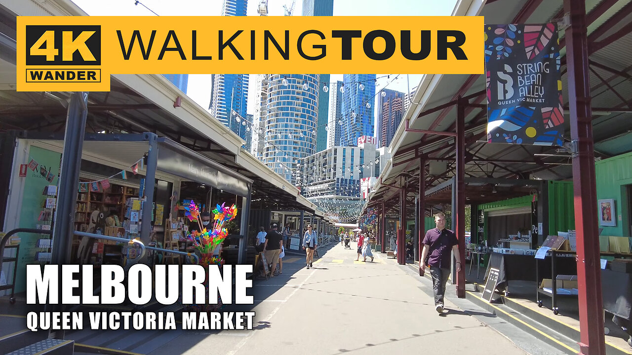 Queen Victoria Market Walking Tour in Melbourne, Australia (4K 60fps)