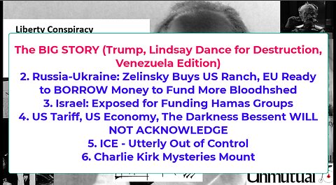 Liberty Conspiracy LIVE 10-27-25 US Threatens Venezuela, IDF crimes, Bessent Lies Re Economy