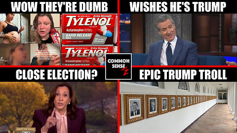 Pregnant Women Vs Trump, Newsom’s Trump Merch on Colbert, Harris on Tight 2024 Race, Biden Trolled