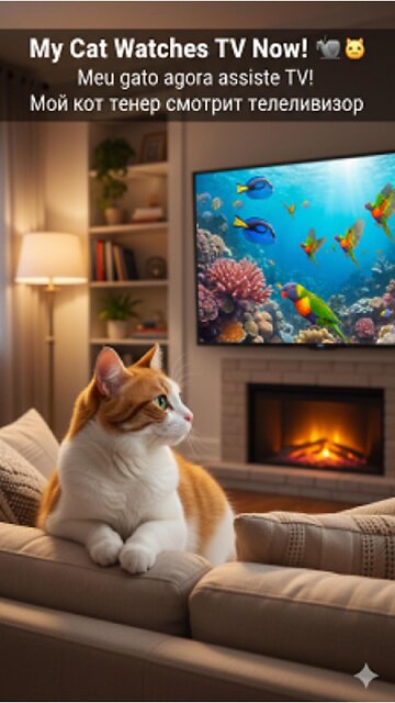 My cat now watches TV 😱📺 You won't believe what he does!