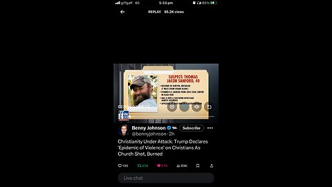 Benny Johnson :shooting in church USA 29/09/2025
