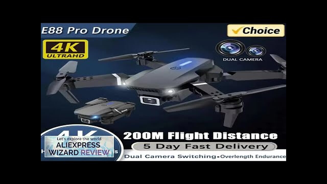 E88 Professional Wide Angle RC Dron HD 4K Camera Mode Foldable Helicopter Review