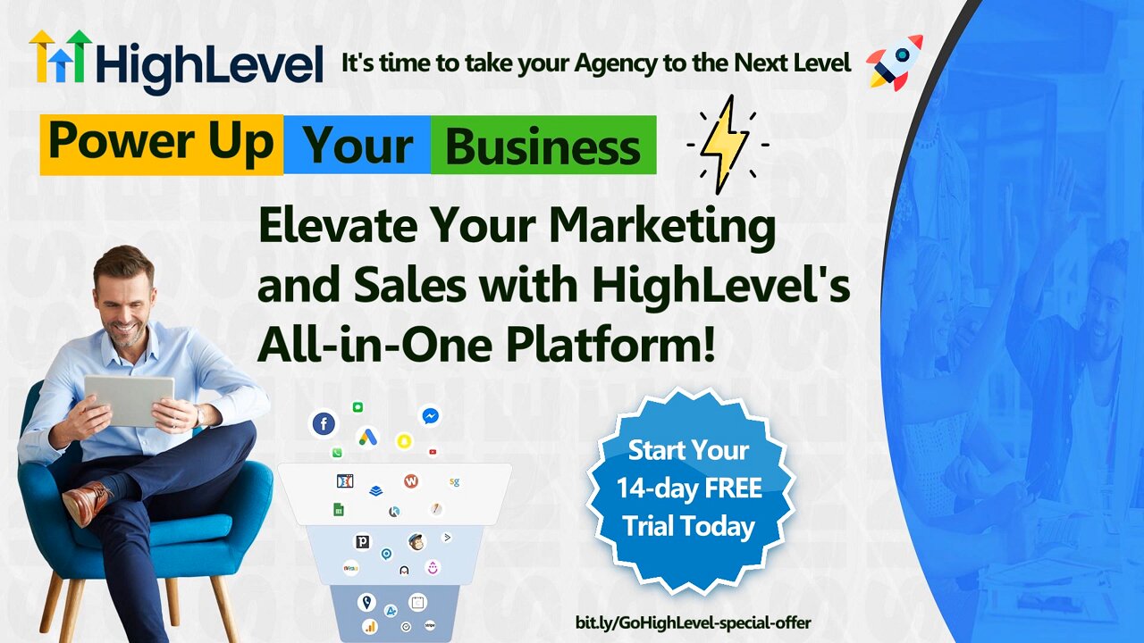 Power Up Your Business: Elevate Your Marketing and Sales with HighLevel's All-in-One Platform!
