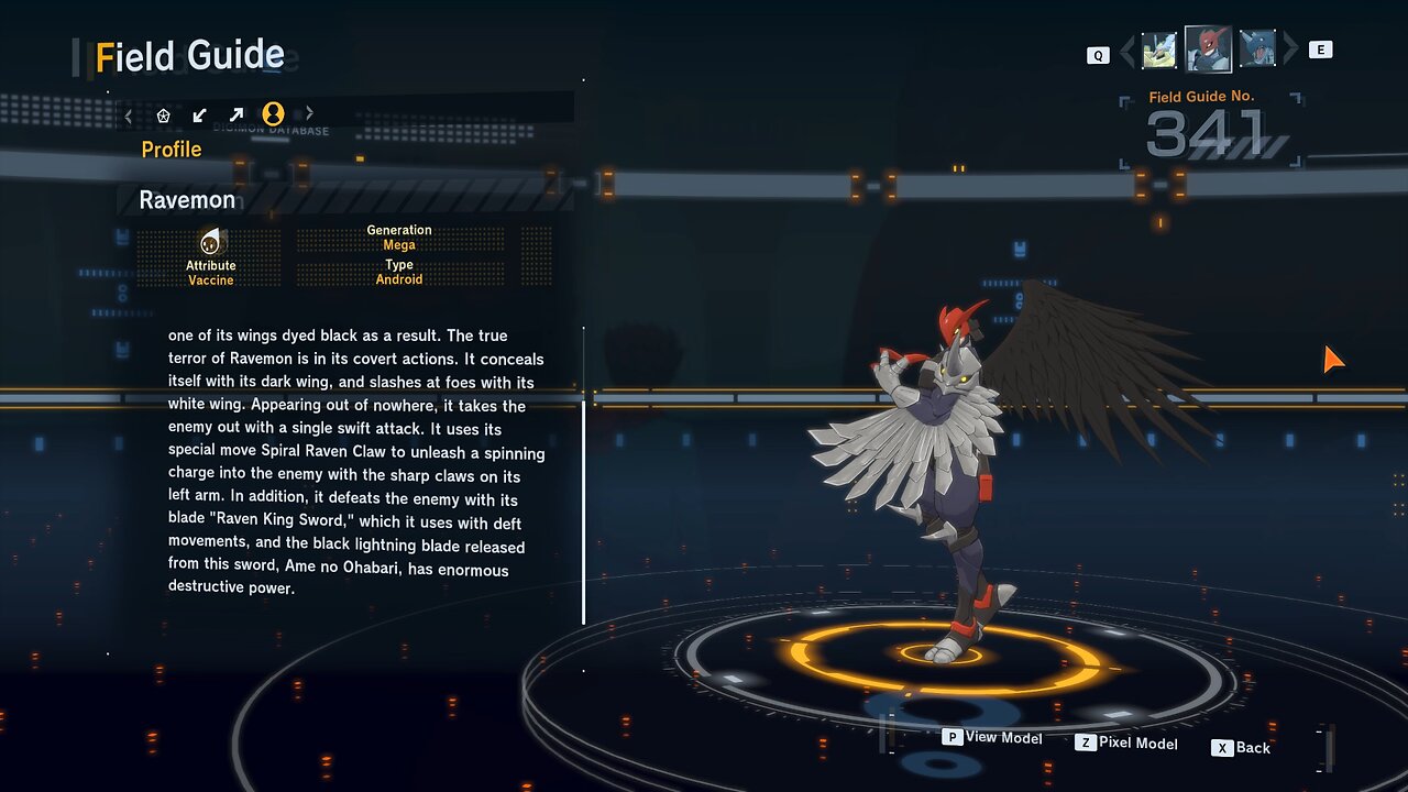 ravemon all digivolution/de-digivolution/profile Digimon Story Time Stranger