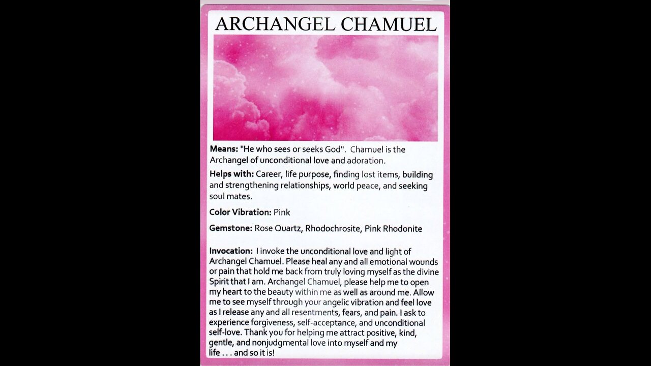 A channeled message light transmission exercise/ meditation from Archangel Chamuel