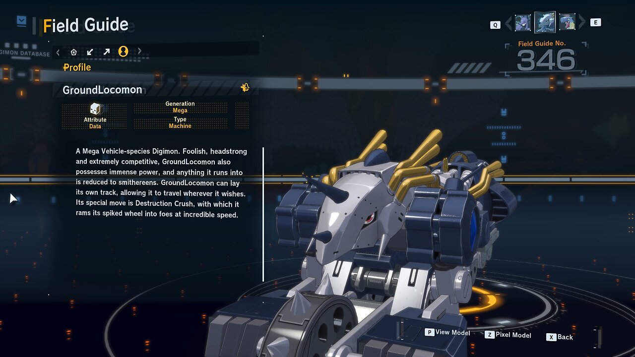 groundlocomon all digivolution/de-digivolution/profile Digimon Story Time Stranger