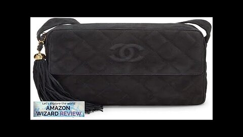 CHANEL Pre-Loved Black Quilted Suede Pocket Camera Bag Large Black80s Chanel Camera Bag Review