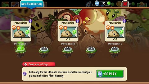 Plants vs Zombies 2 - Plant Nursery - Potato Mine - January 2025