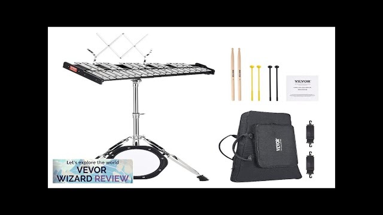 VEVOR 30 Note Glockenspiel Xylophone Bell Kit Professional Percussion ...