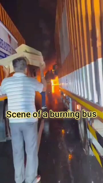 bus flame