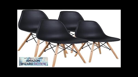 Amazon Basics Modern Dining Chair Set Shell with Wood Legs for Kitchen Review