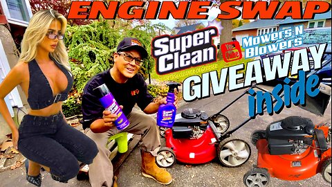 Push mower engine swap & Super Clean Thanksgiving Giveaway Contest