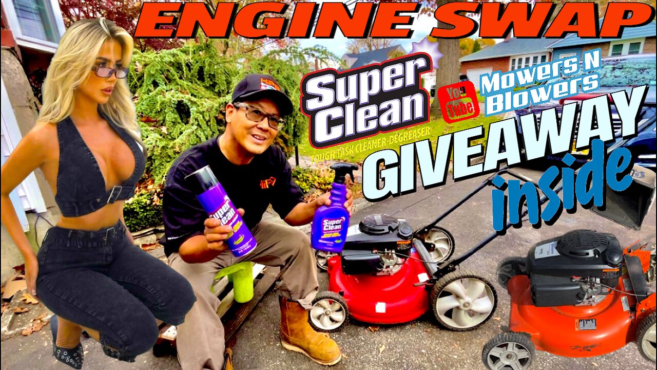 Push mower engine swap & Super Clean Thanksgiving Giveaway Contest