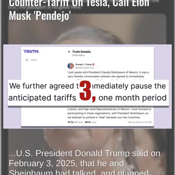 Fact Check: President Sheinbaum Did NOT Impose 50% Counter-Tariff On Tesla, Call Elon Musk 'Pendejo'
