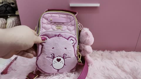 🎀What’s in my Lug Care Bears Mini Crossbody Bag #pinkfordjking 🎀