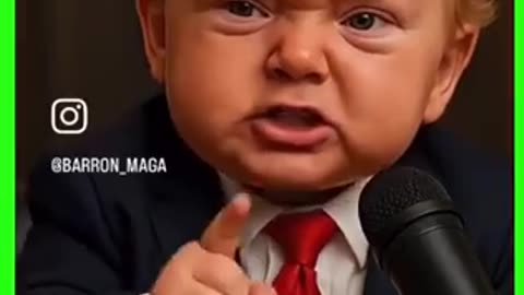 Message from Little Trump, "Never Give Up"