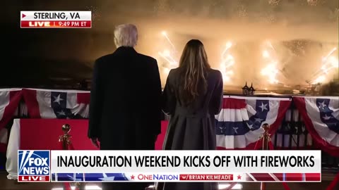 WATCH: Trumps watch ceremonial fireworks display to kick off inauguration weekend