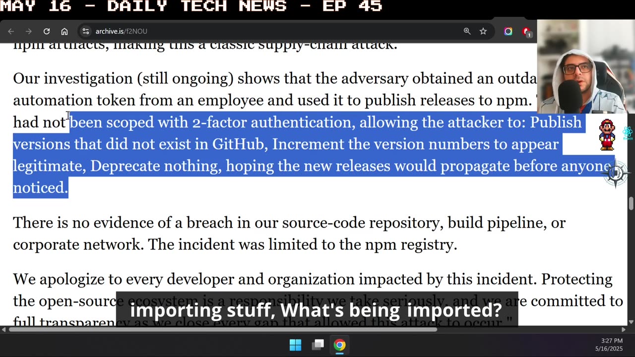 Malicious peepee packages backdoored discord