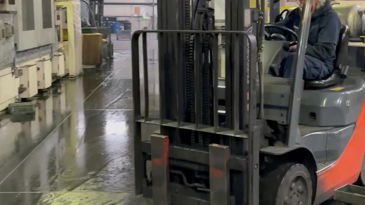 Forklift Driver Burns Rubber After Finding Out His Employer is Shutting Down