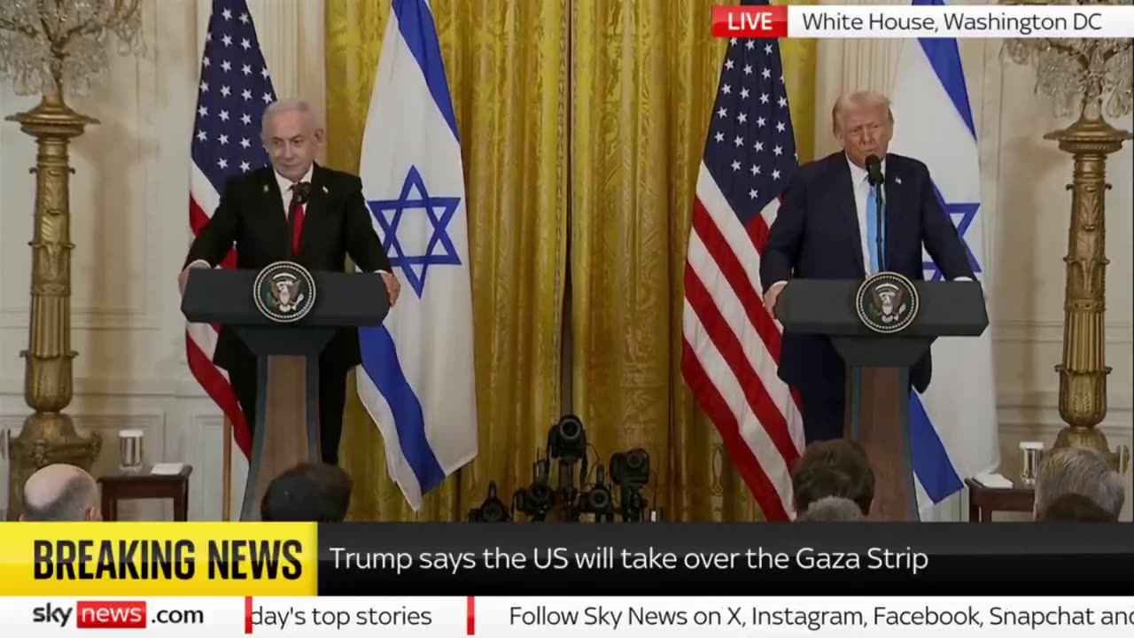 NOW - Trump on Gaza: "Everybody I've spoken to loves the idea of the United