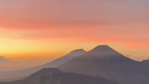 sunrise mount prau from indonesia
