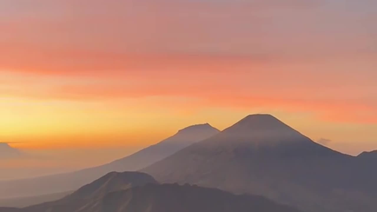 sunrise mount prau from indonesia