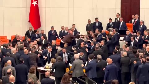 Brawl erupts in Turkish parliament amid protests against new minister