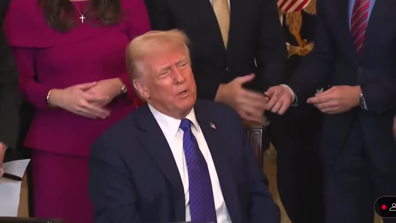 Trump Shuts Down Reporter During Bill Signing