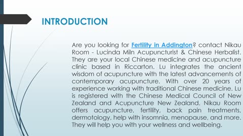 Are you looking for Fertility in Addington?