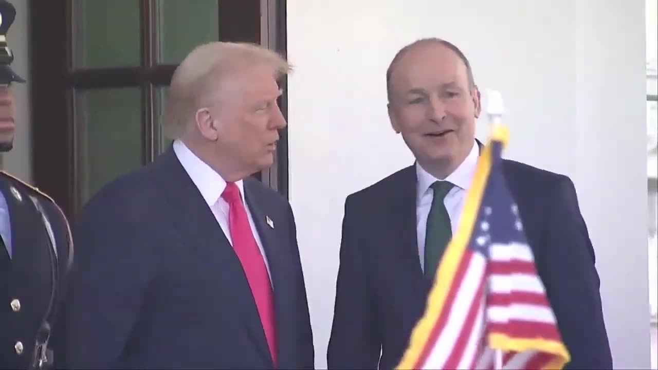 🚨President Trump welcomes Ireland Taioseach Michael Martin to the White House.