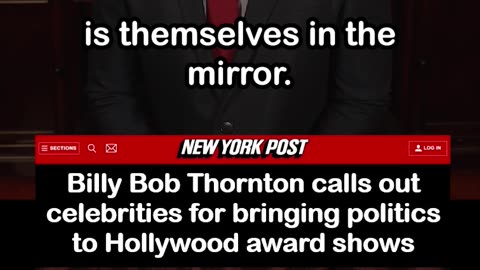 Billy Bob Thornton BASHES Celebrities Talking Politics