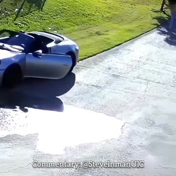 Car identifies as a self driving Tesla