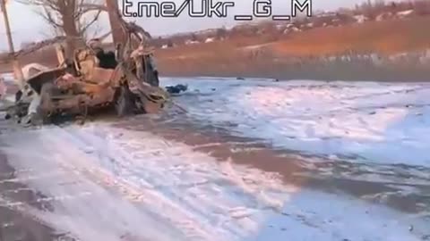 ❗️Another Ukrainian Bus was hit by a Russian army FPV drone.