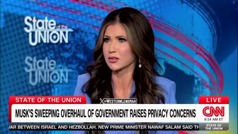 Kristi Noem Handles Hyperventilating Dana Bash Who Was Suddenly Privacy-Focused Thanks to Elon Musk