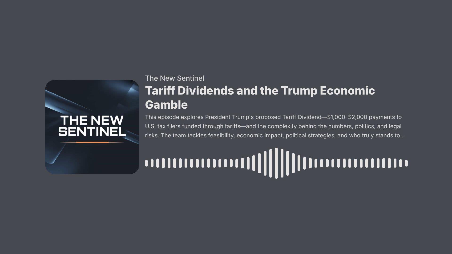 Tariff Dividends and the Trump Economic Gamble