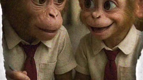 The poor monkey didn't have money, so his friends are macking fun of him