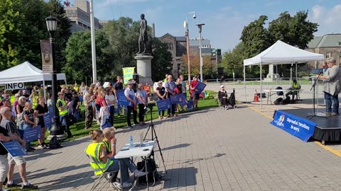 2025 09 27 Queens Pk Toronto rally, speech #1 Kelly Lynn Pirie. More will follow later