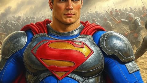 Superman Fighting Through the Ages