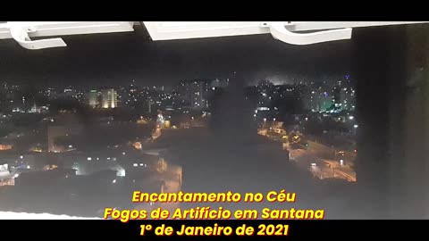 2021 Fogos de Artifício em 1º de janeiro em Santana, Zona Norte de São Paulo