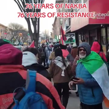 How many NYPD officers for a PEACEFUL pro-Palestine march?