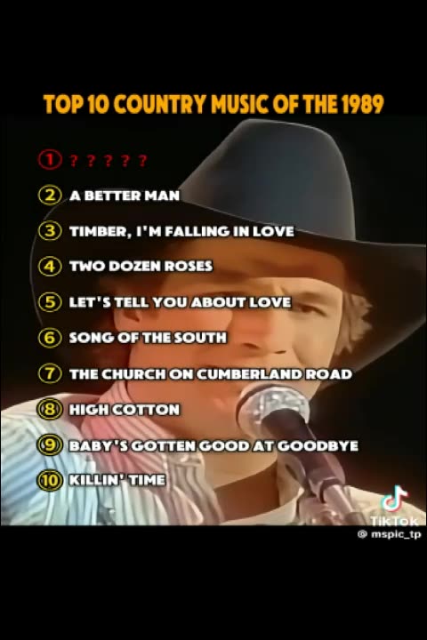 top 10 country music of the 1989